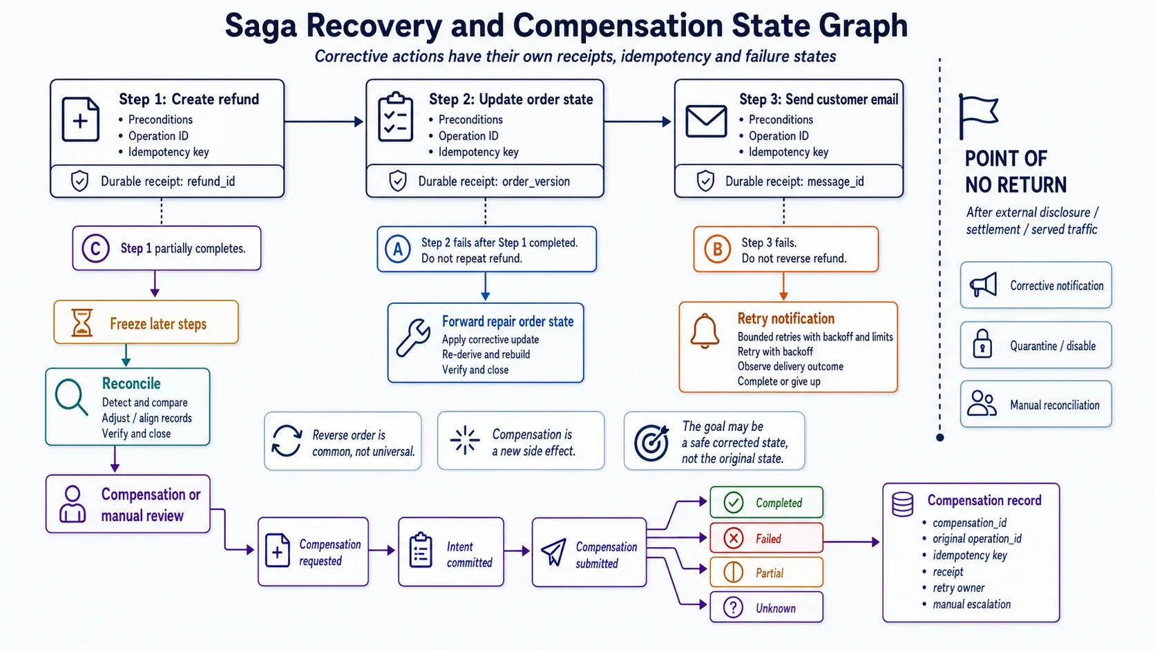Saga compensation chain